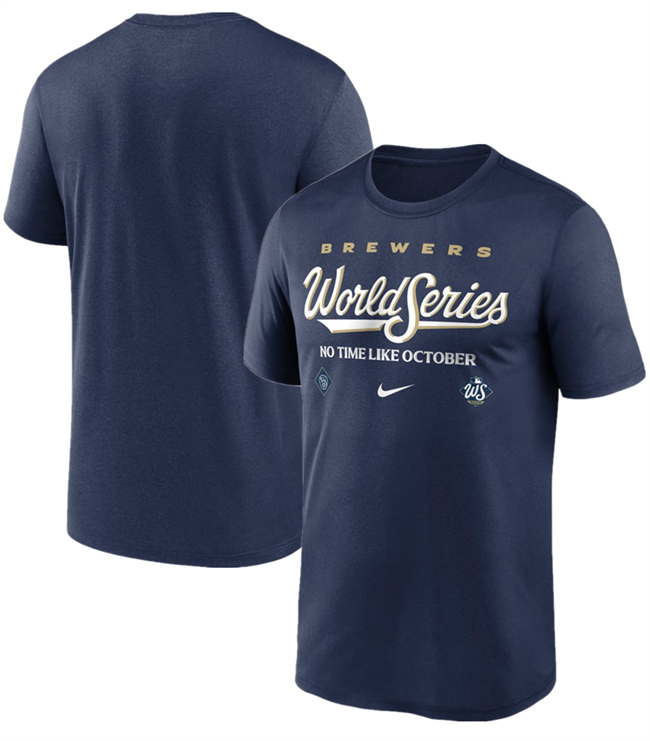 Men's Navy Milwaukee Brewers 2026 World Series Collection Legend Dri-FIT T-Shirt